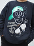 LC Waikiki Crew Neck Printed Reversible Sequined Long Sleeve Boy's Sweatshirt